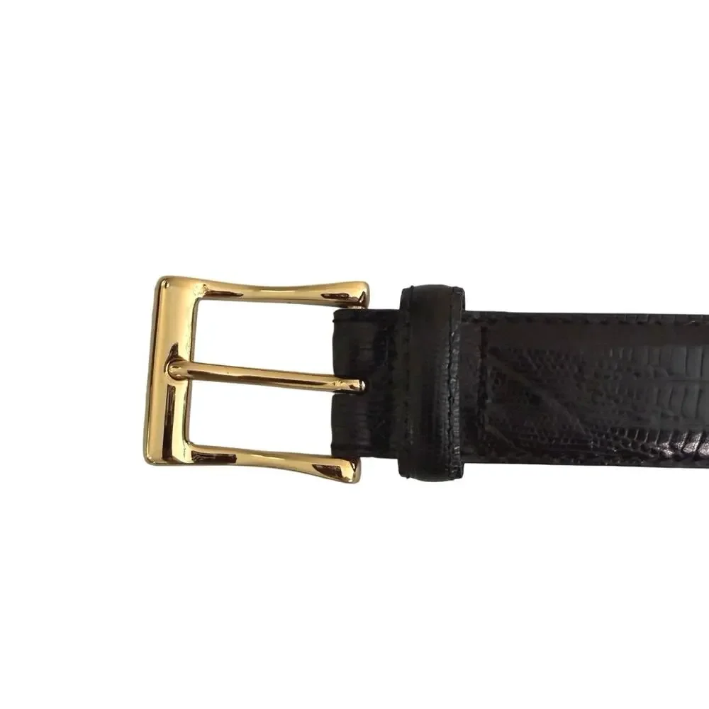 Martin Dingman black leather mens belt size 36